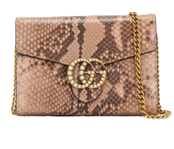 Marmont Wallet on Chain, Python, Pink, 401232, S, 3*
